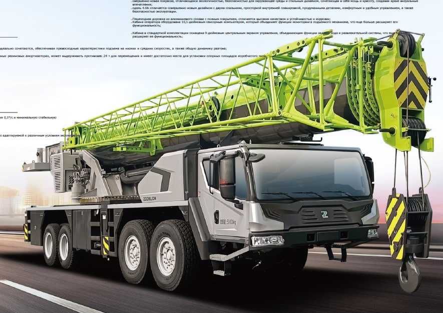 Zoomlion ZTC1000VS562 avtokrani 100tonn 6seksiya Cip Tashkent