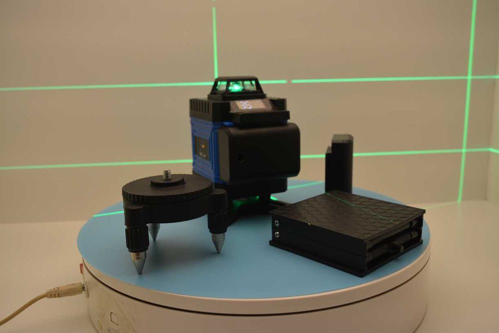 Clearance Are 2 baterii litiu  Noutate Nivela raza laser verde 4D 16 linii fără telecomandă  Oferta Nivelă fascicul kkamoon 16 linii 4D fascicul Laser