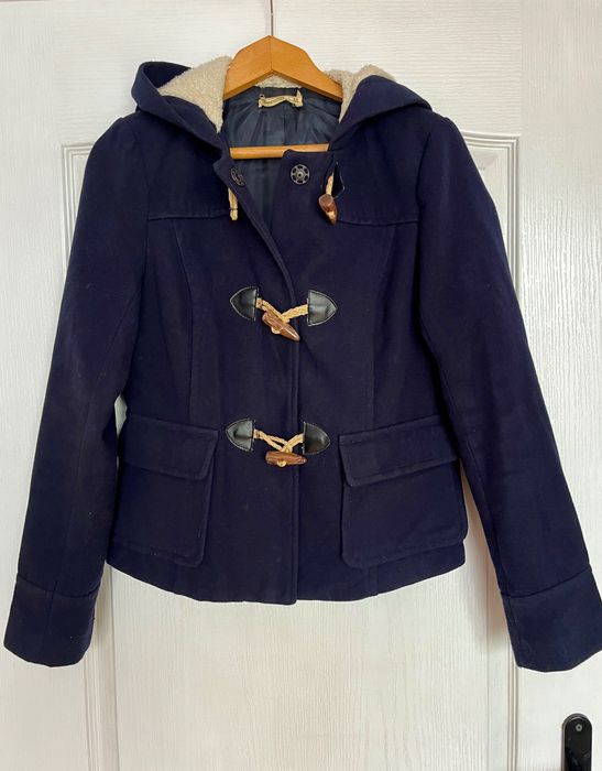 Преходно късо палто в син цвят