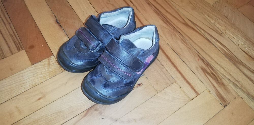 Детски обувки за момиче, естествена кожа и велур номер 23 Колев и Коле