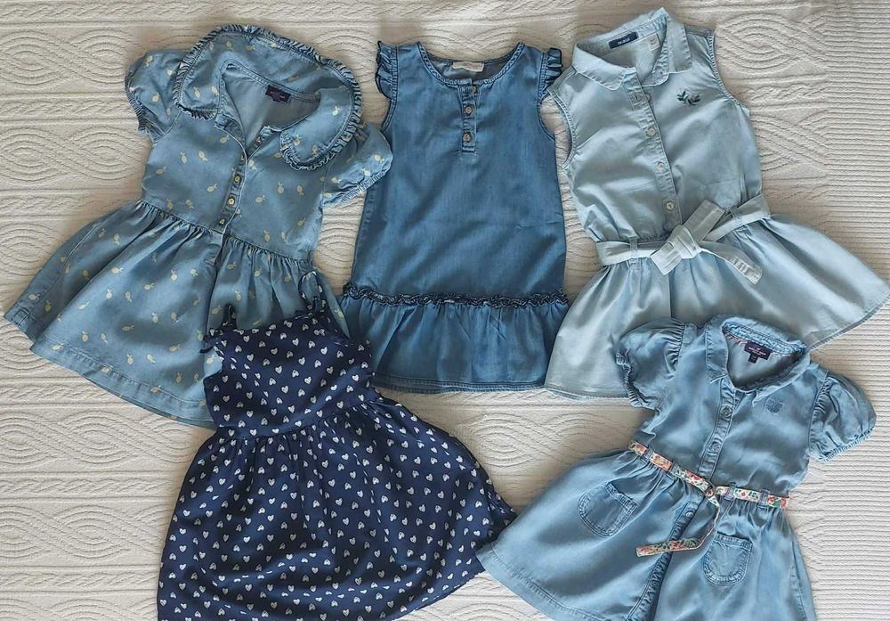 Рокли с къс ръкав, р-р 92/98 и 98/104- Okaidi, Sergent Major, George