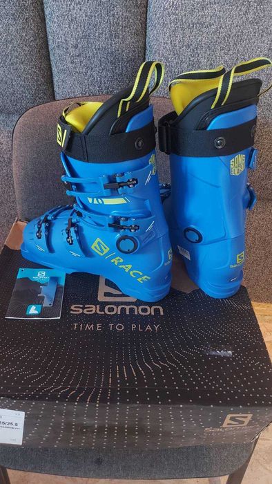 Нови Детски ски обувки Salomon S/RACE 90 Raceblue/Acid