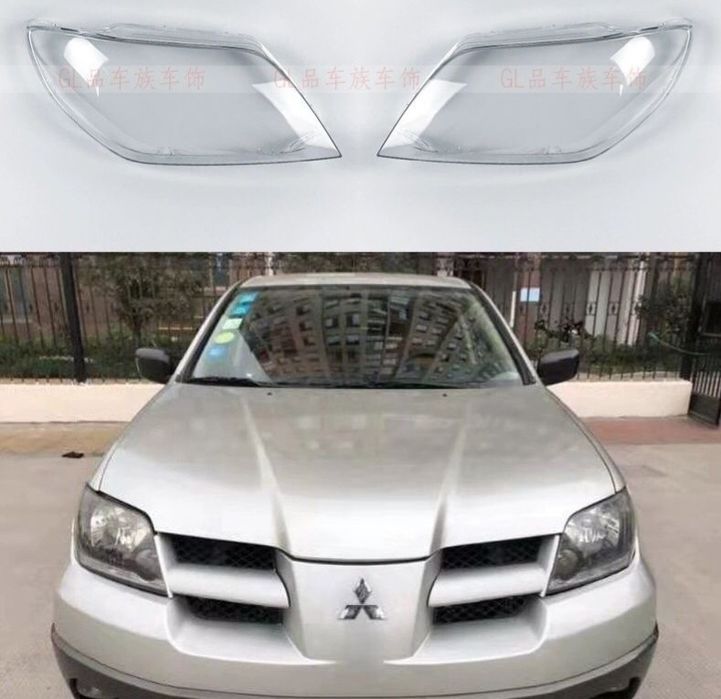 Стекла фар Mitsubishi outlander 04-06г.