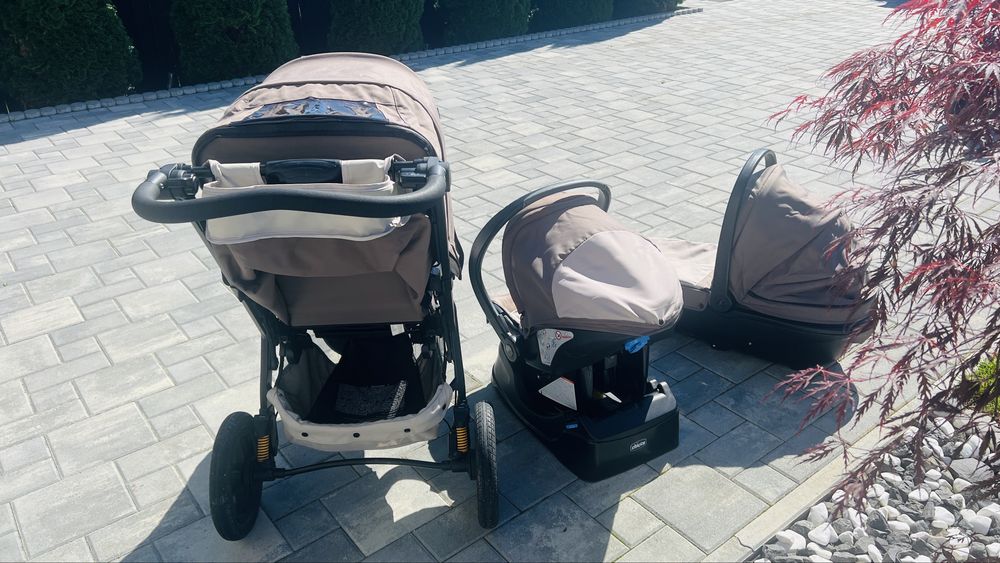 Carucior 3in1 Chicoo Active3 Dark Beige