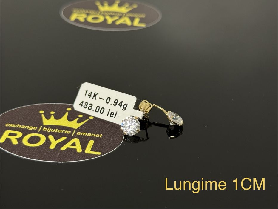 Bijuteria ROYAL : Cercei AUR 14K NOU / 0.94 GR