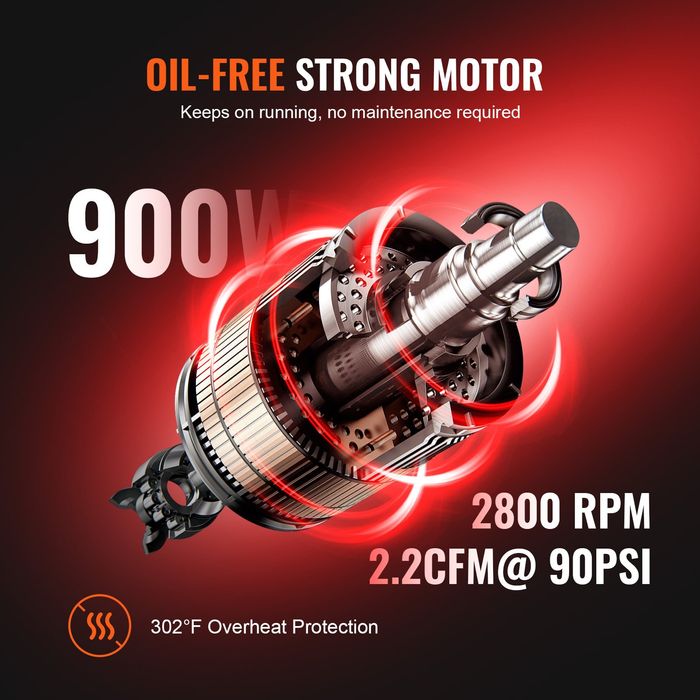 Compresor Aer 18.2L 900W 2.2 CFM 70dB Fara Ulei