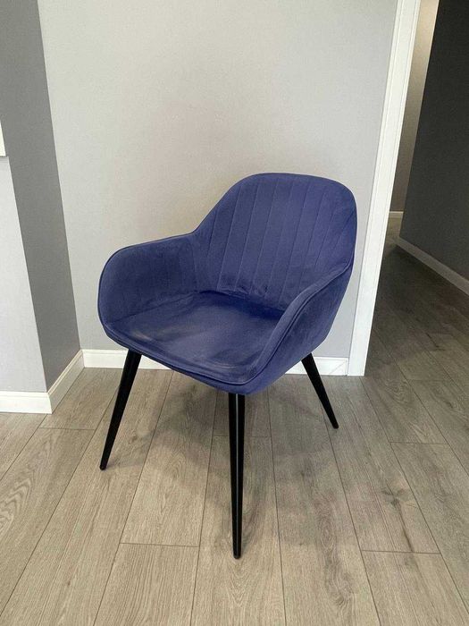 Стул синий велюр