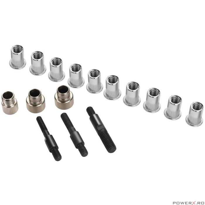 Set cleste pentru nituri manual, cu filet interior si accesorii, Kraft