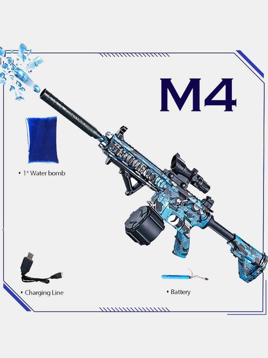 Игрушечный автомат Орбиган AK47, M416, стреляет гидрогелевыми + bonus