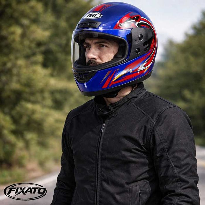 Casca Moto/Scuter/ATV, viziera detasabila, marime universala, Albastru