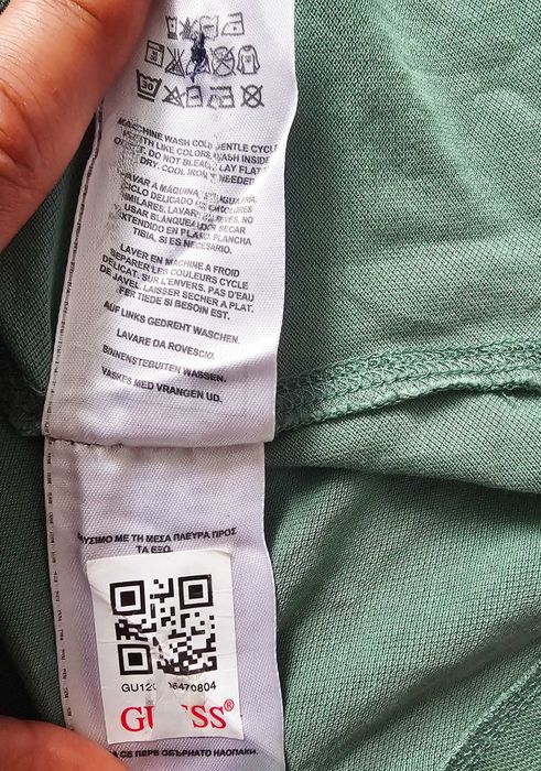 Tricou Polo GUESS verde – 100% Bumbac – Mărimea S