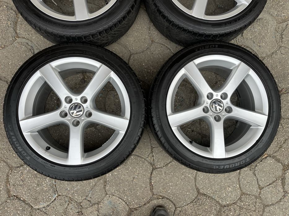 Jante aliaj 5x112mm, anvelope vara 225/45 R17 VW Golf 5/6/7/8 Touran Eos Jetta Caddy, Seat, Skoda, Audi A3
