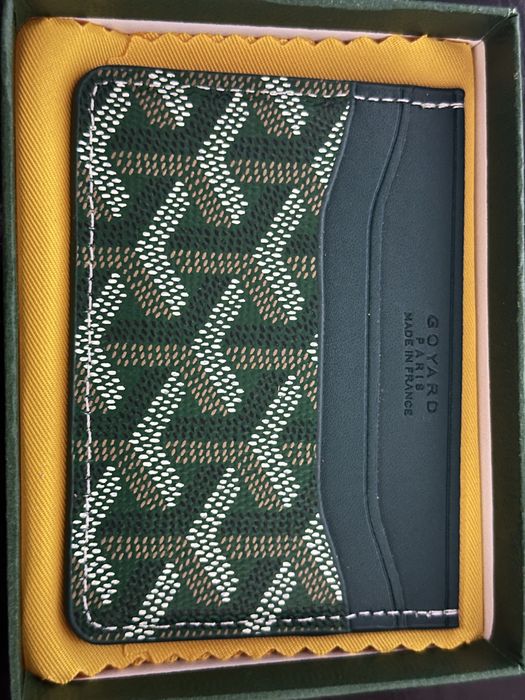 Goyard Card Holder - Green Pattern