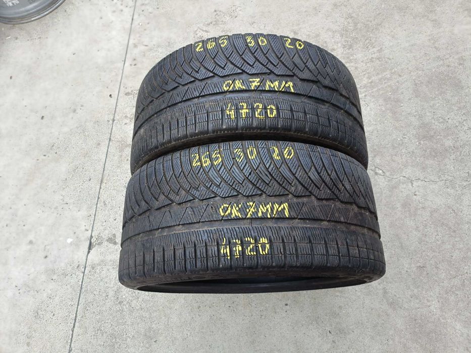 Doua anvelope iarna 265 30 20 michelin pilot alpin pa4 profil 7 mm