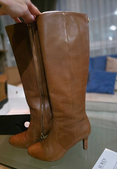 Ботуши от естествена кожа  Ralph Lauren