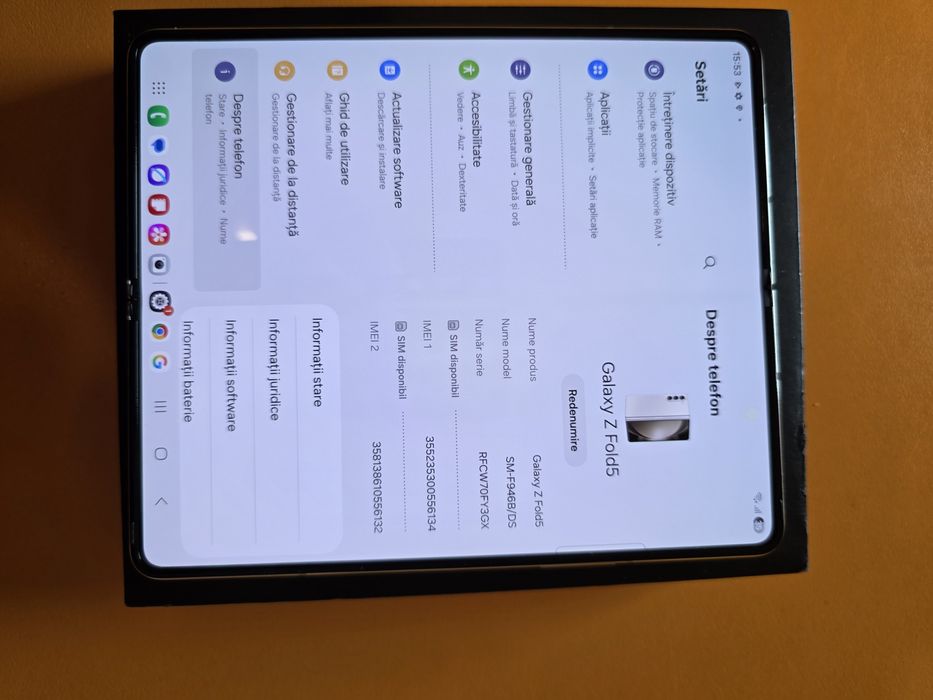 Samsung Fold5 5G 512gb 12gb ram Cream resigilat garantie factura bonus