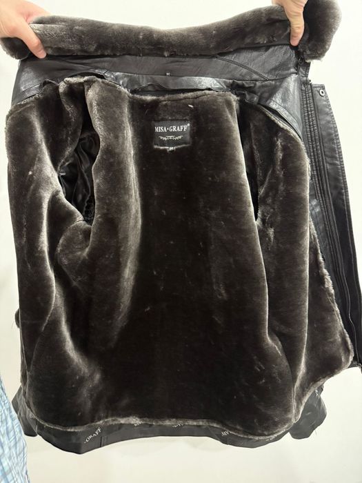 Зимний кожанка куртка