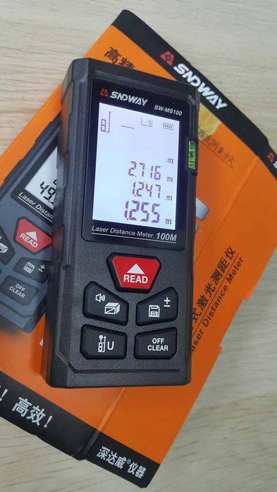 Рулетка ролетка електронна дигитална лазерна далекомер 100м