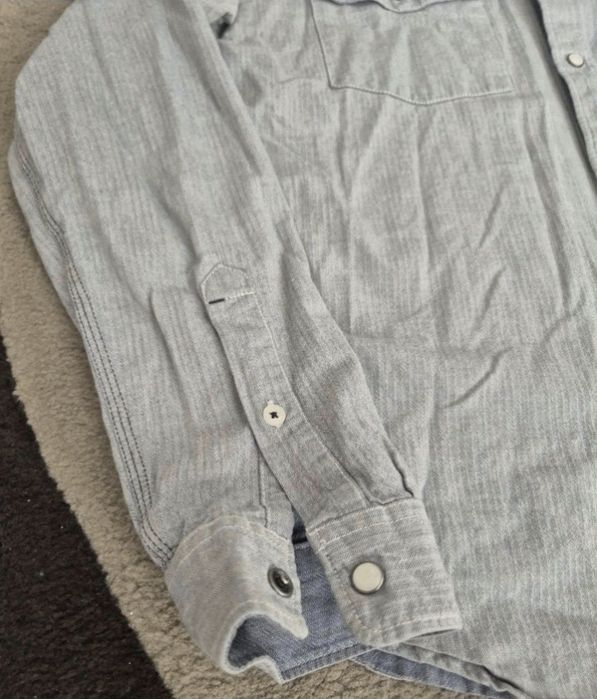 Camasa de blugi, bărbaţi, Lee, Slim Western Albastru, M / L