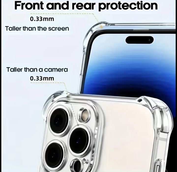 Husa telefon + folie de sticla Iphone/Iphone pro