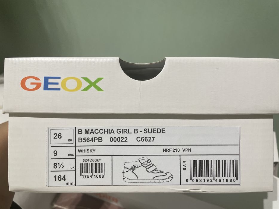 Ботинки для девочки и мальчика, кожа, Geox оригинал