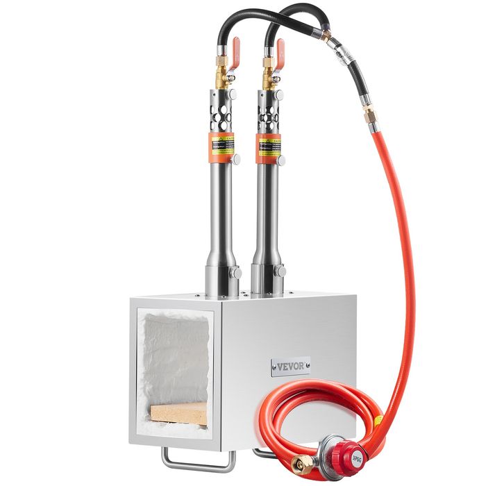 Cuptor Portabil Gaz 2 Arzatoare 1427°C Otel Inox Forjare