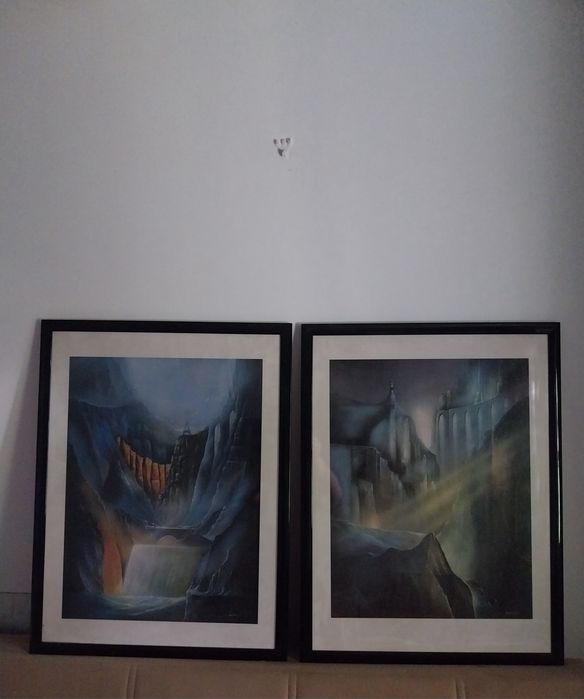DOUĂ Vintage postere  (1998) - maestrul MAREK DZIEWULSKI - "SHADOWLANDS"