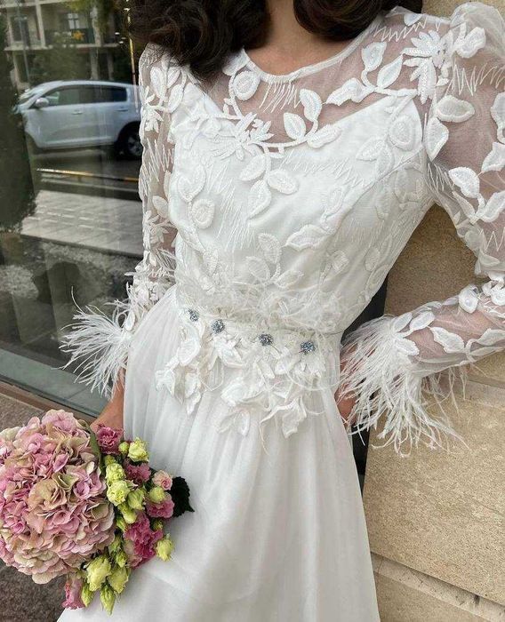 Платье белое на роспись