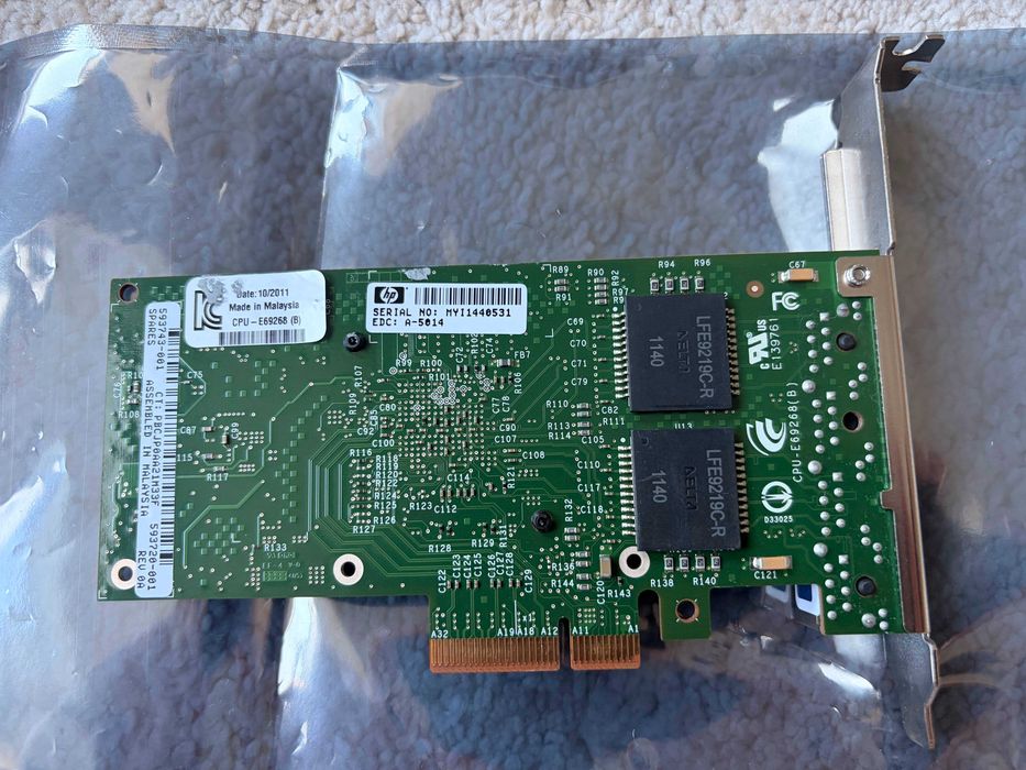 HP NC365T – 4 порта 1GbE RJ45 сървърна мрежова карта PCIe x4 – 59720-001