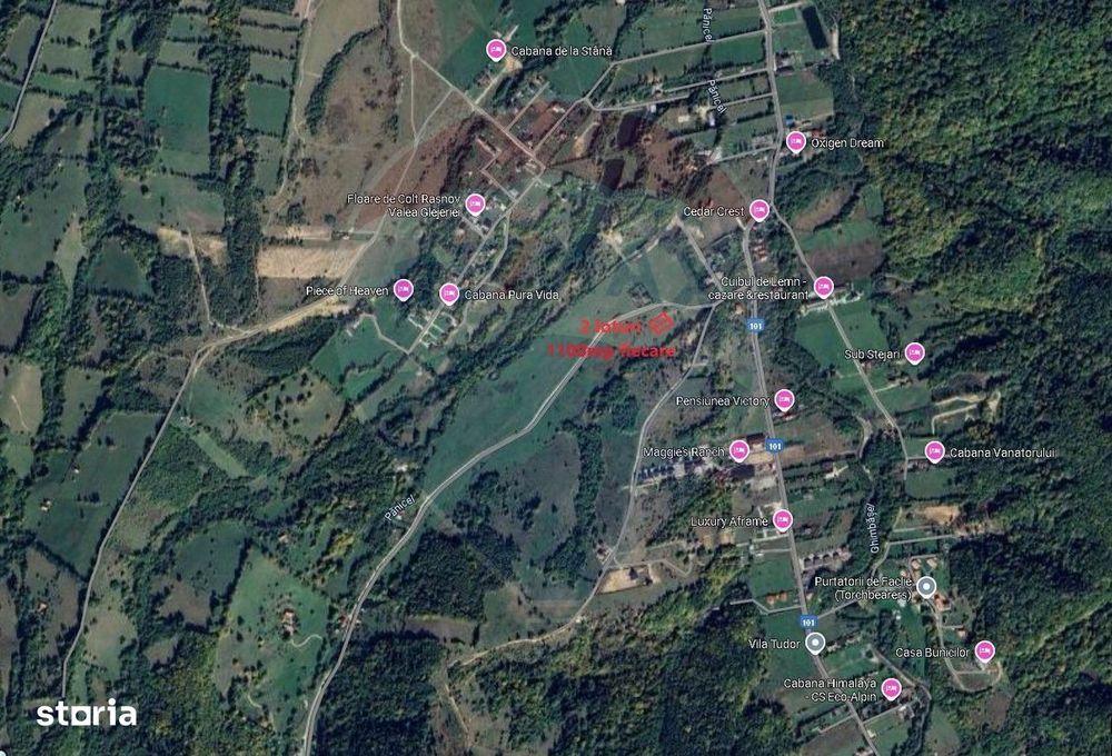Teren extravilan Rasnov , Glajerie-Str Poiana velicanului, 1100mp