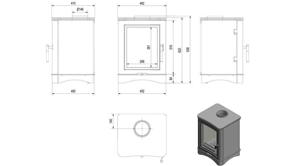 Печь -камин  Kratki K5 (Польша)