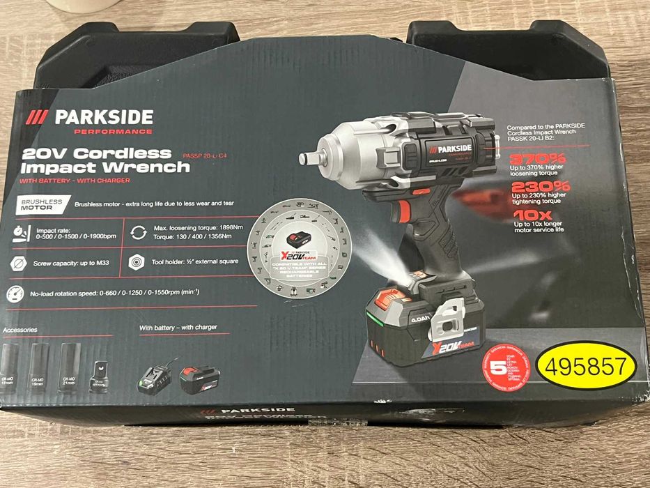 Гайковерт PARKSIDE Пълен комплект