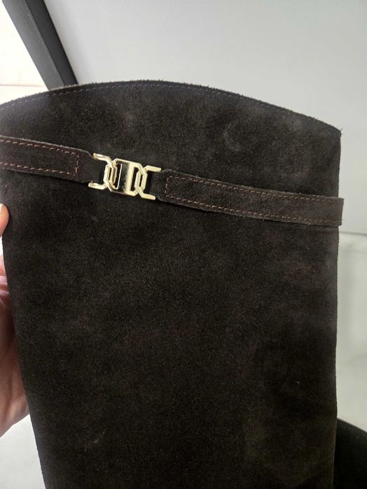 Велувени ботуши в кафяво