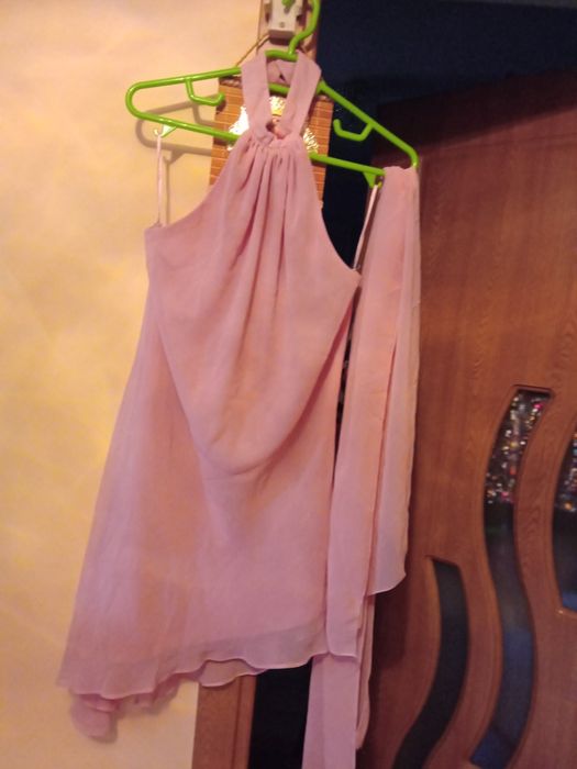 Costum Dama Mătase  de Seara Marime 40 ROZ