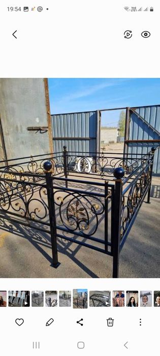 Кованые оградки.