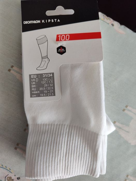 Jambiere Fotbal Albastru Copii, mărimea 27-30 + albe, mărimea 31-34