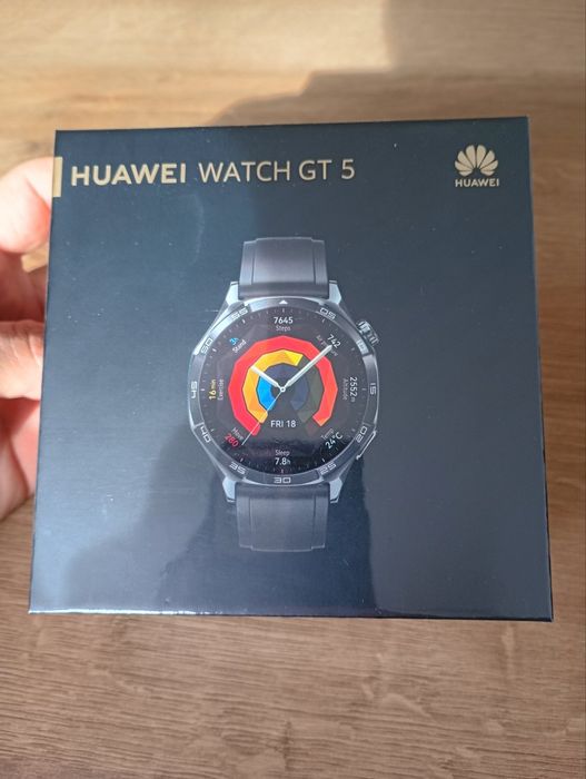 Smart  часовник Huawei gt 5 black rubber 46mm