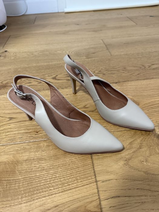 Pantofi bej, piele, Zee Lane, 38