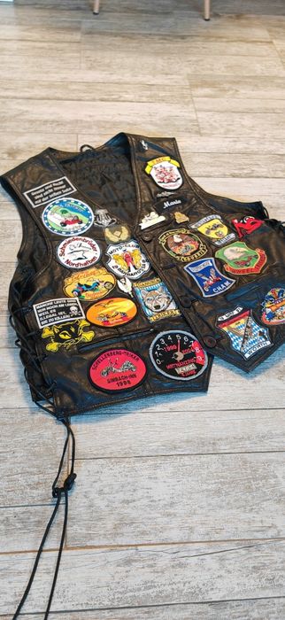 Vesta moto  biker Custom din piele naturală