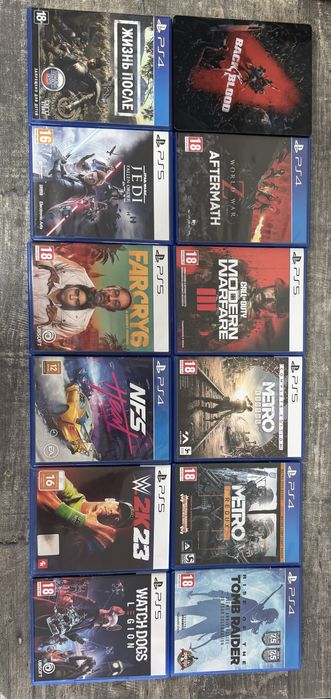 Продам диски для PS4 и PS5 в отличном состоянии