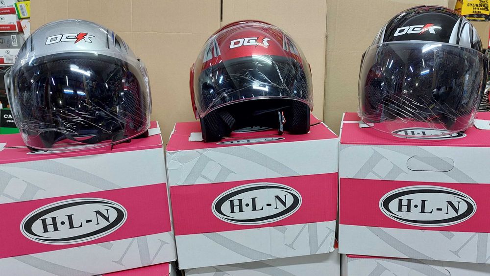 Casca scuter open face (de vara) - Rosu , Gri, Negru