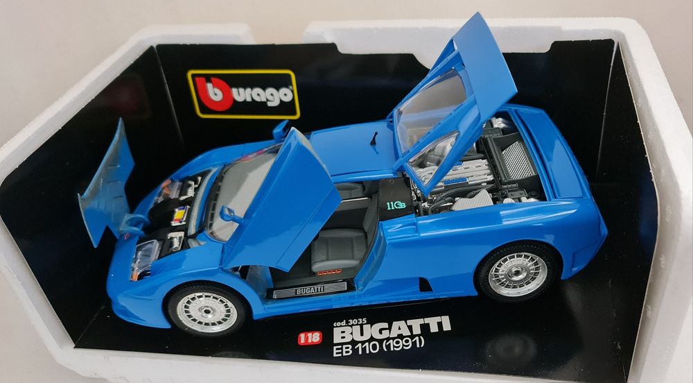BUGATTI EB 110 /1991/PORSCHE 911 Bburago Italy 1.18 м.