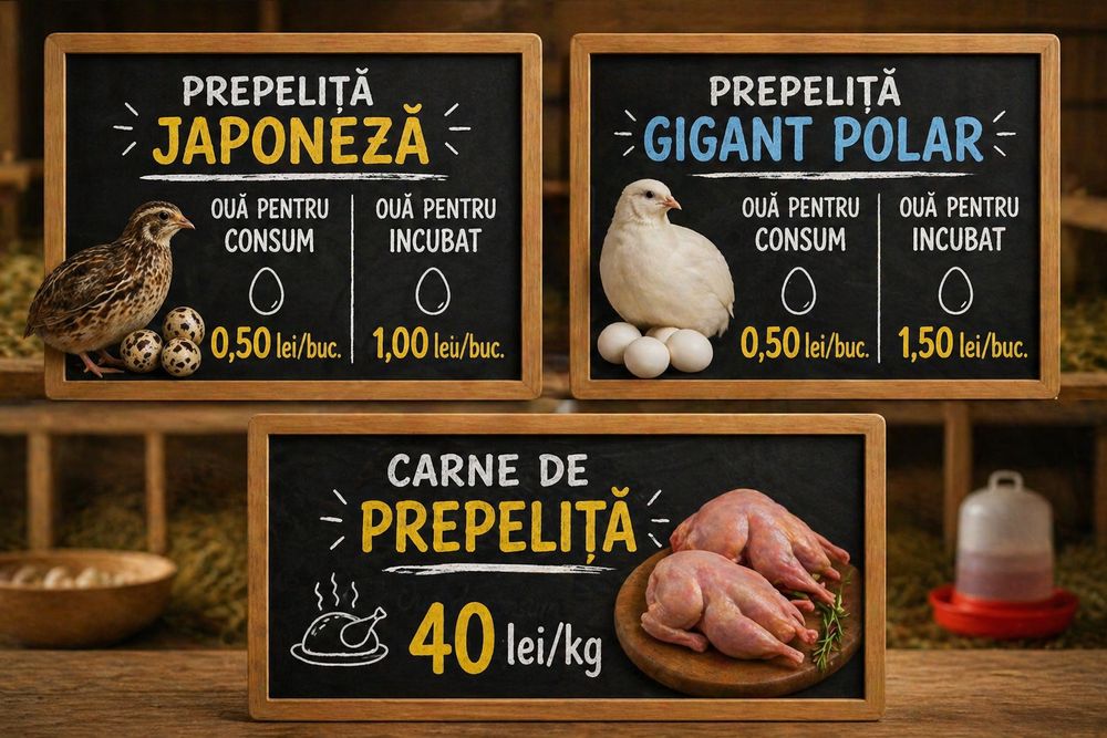 Oua și carne de prepeliță