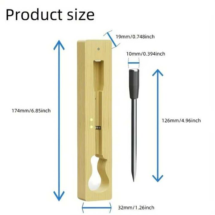 Smart Bluetooth Bamboo безжичен дигитален термометър за месо