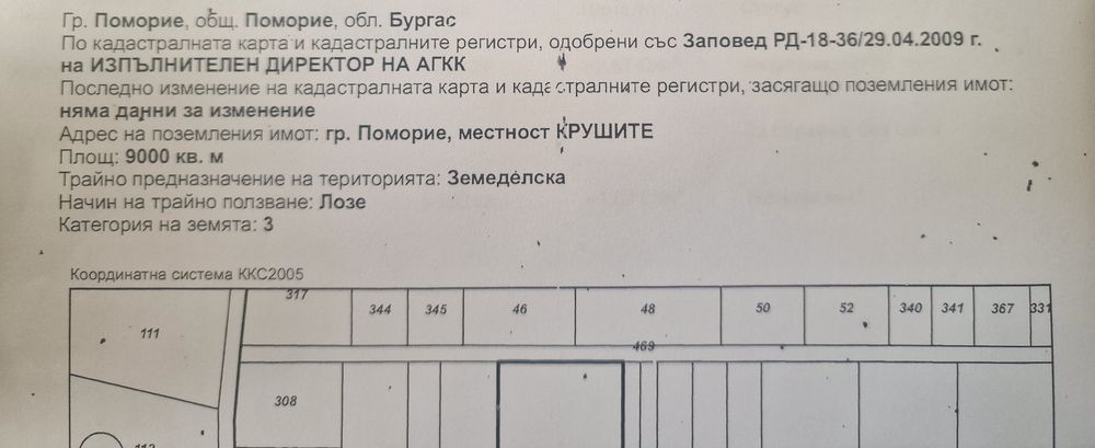 Продава се Земеделски имот в Поморие -  кв.м за 57 €/дка - Снимка #1