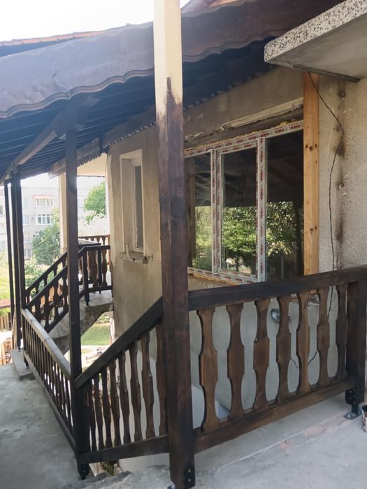 Дървена ограда парапет таборки