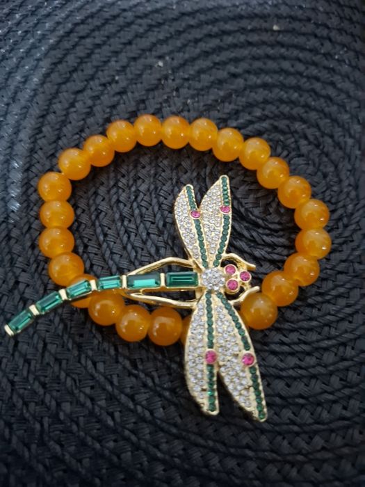 Bratara cuart tangarine Honk Kong elastica