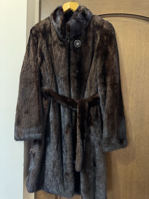 Норковая шуба без капюшона