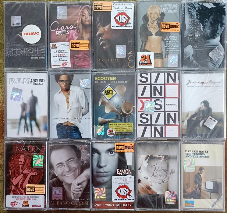 Casete audio sigilate cu muzică Rock , Pop