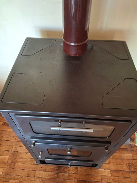 Камина с водна риза и фурна  "ЗВЕЗДА" 16 киловата + помпа